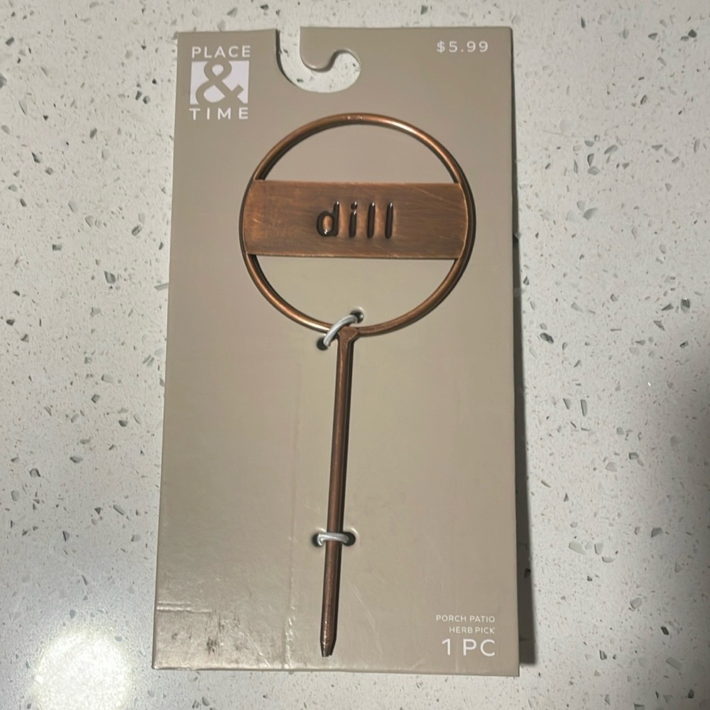 Copper Herb Pick, gardening “Dill”